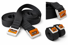 Load image into Gallery viewer, 1" Cam Strap Clear/Orange Ano  - 80" Long
